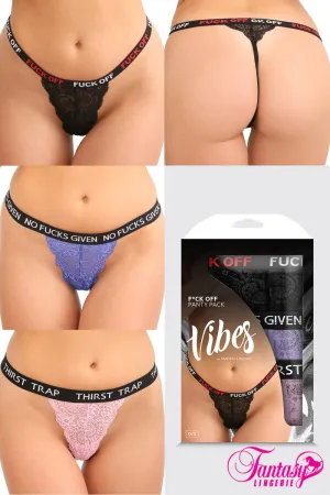 3PC "Fuck" Panty Pack
