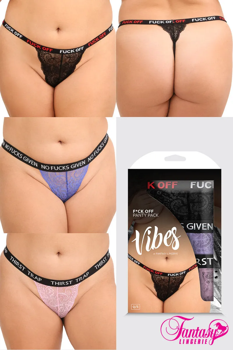 3PC "Fuck" Panty Pack