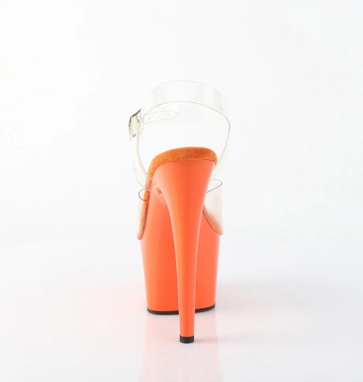 7 Inch Heel ADORE-708 Clear Orange
