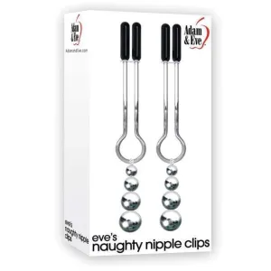 Adam & Eve -  Eve's Naughty Nipple Clamps (Silver)