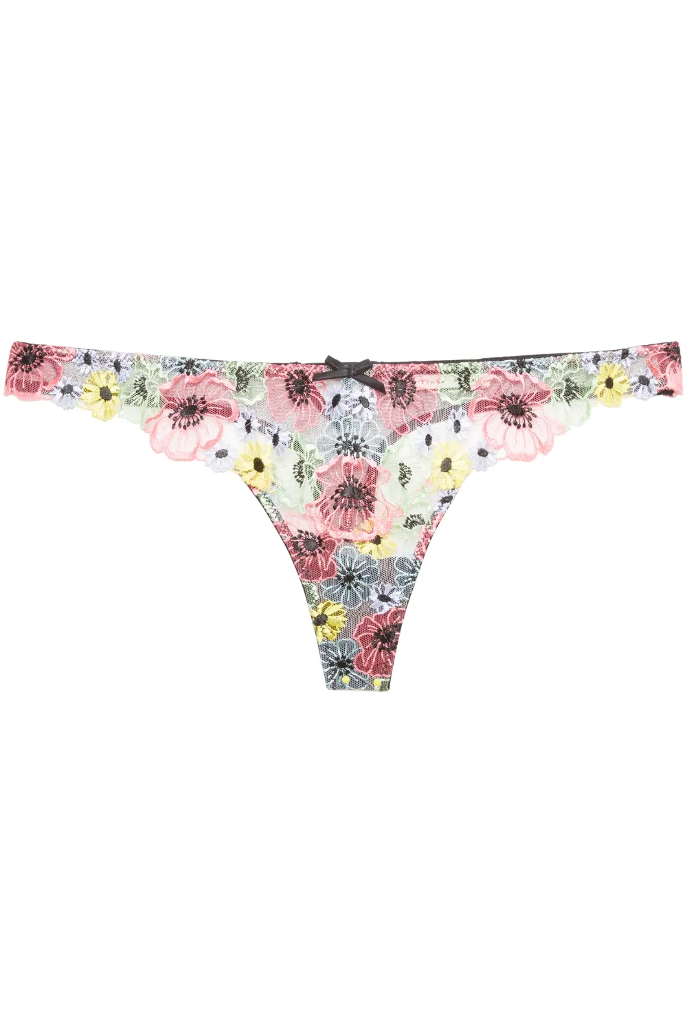 Azalea Embroidery Thong