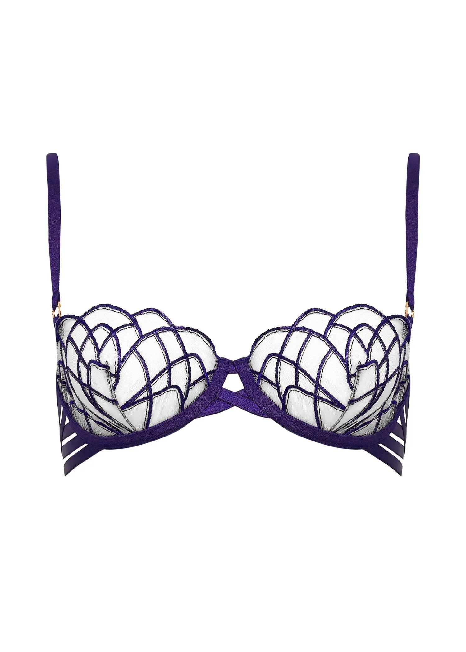 Beatrix Wired Bra (Acai Purple/Sheer)