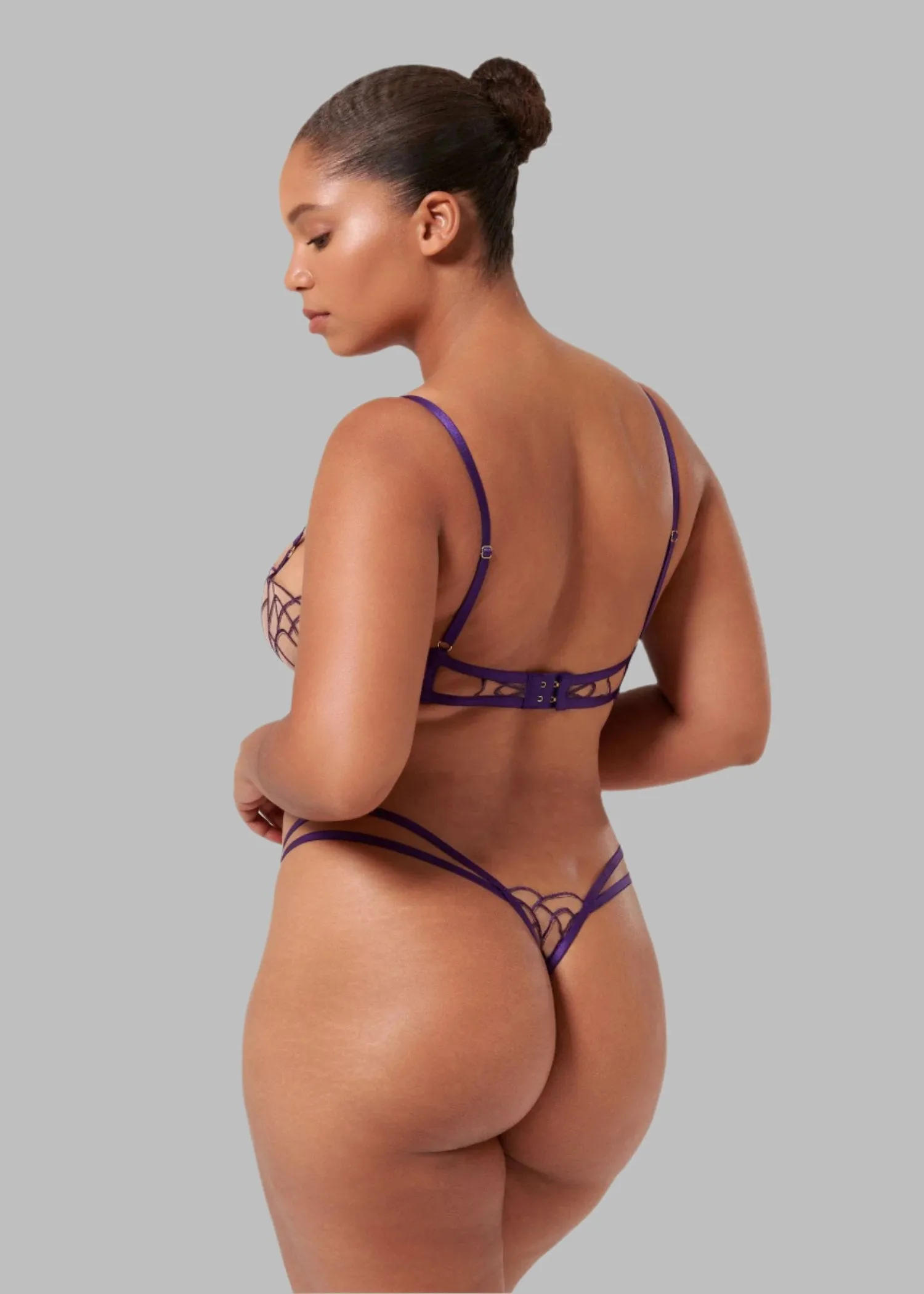 Beatrix Wired Bra (Acai Purple/Sheer)
