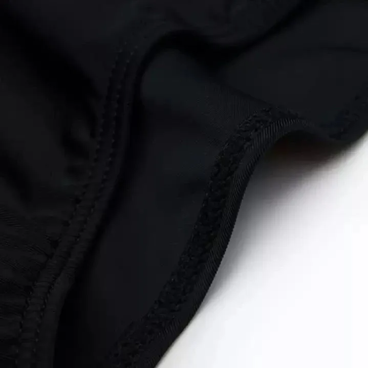 Black Backless Monokini With 3D Flower Swimwear By Sinderella