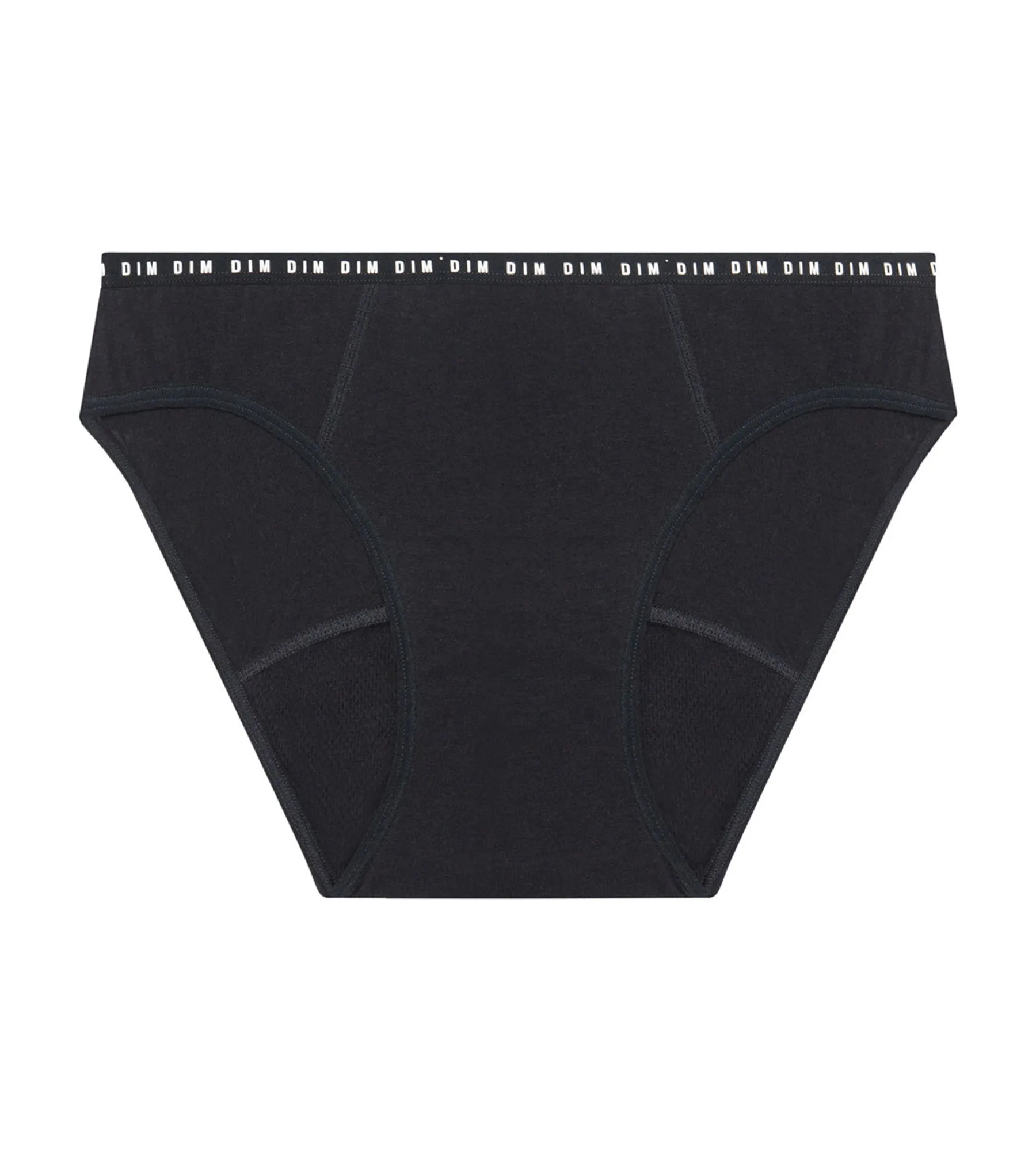 Black Organic Cotton Reusable Period Panties - Medium Flow Dim Protect