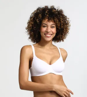 Body Touch Dim Underwired balconette bra in white