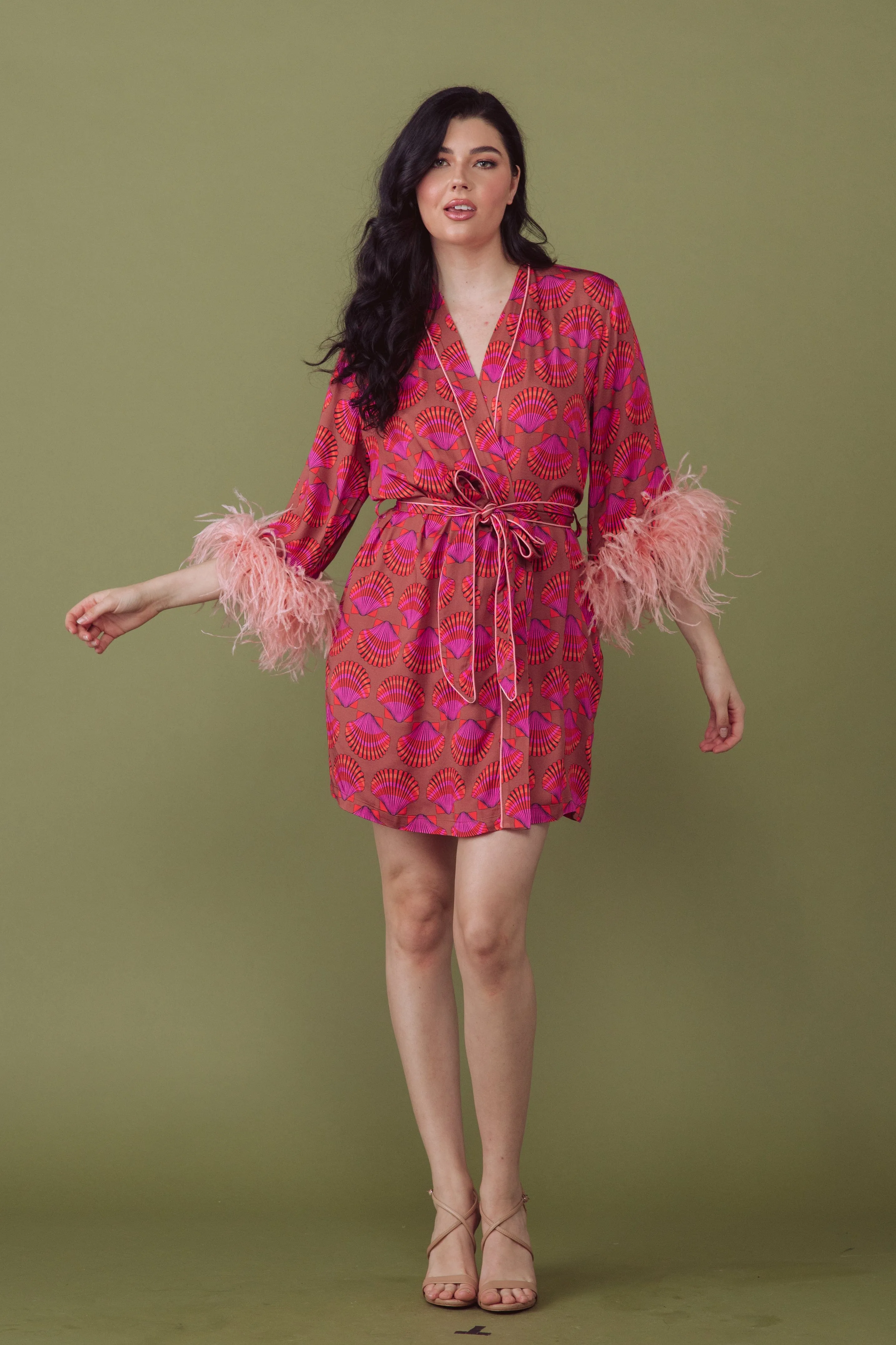 Cheetah Shell Print Short Robe