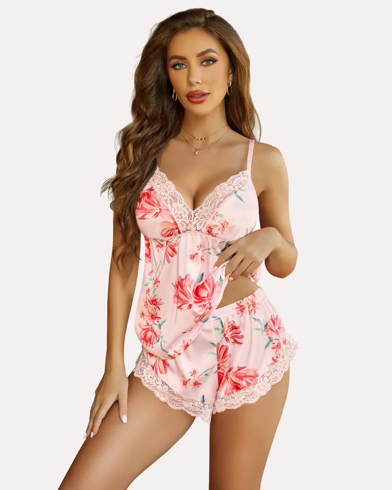Christmas Satin Pajamas Set