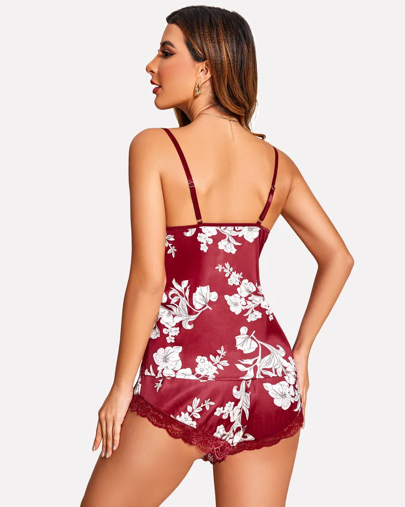 Christmas Satin Pajamas Set