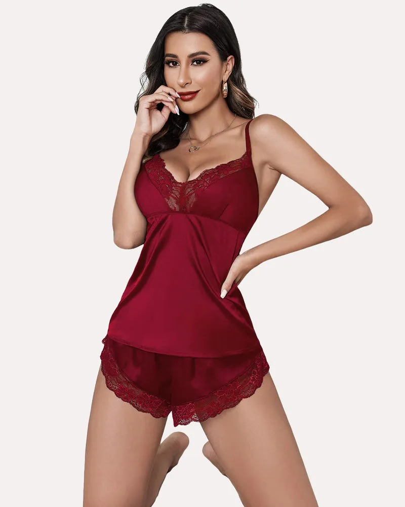 Christmas Satin Pajamas Set
