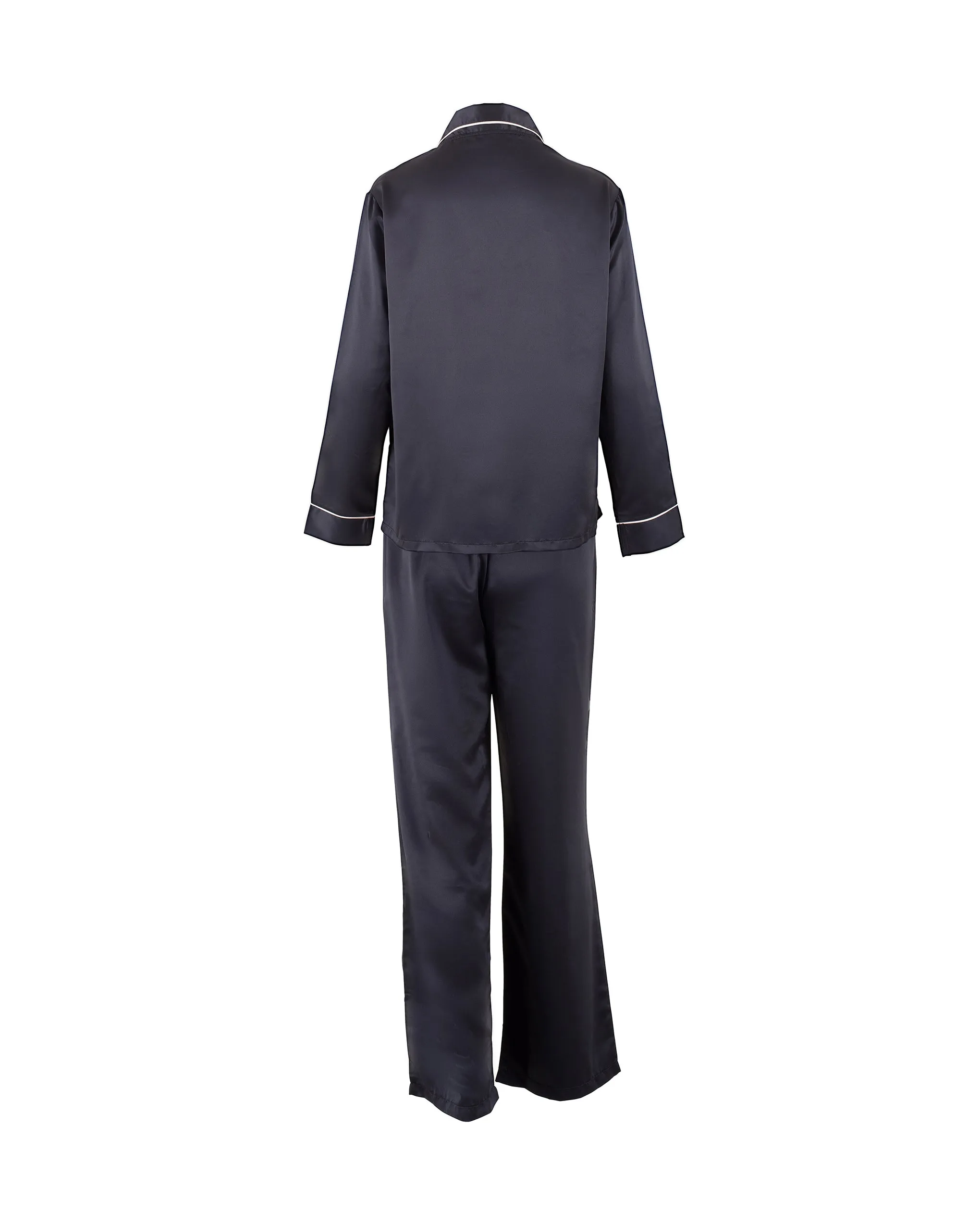 Claudia Shirt and Trouser Set Black/Pale Pink