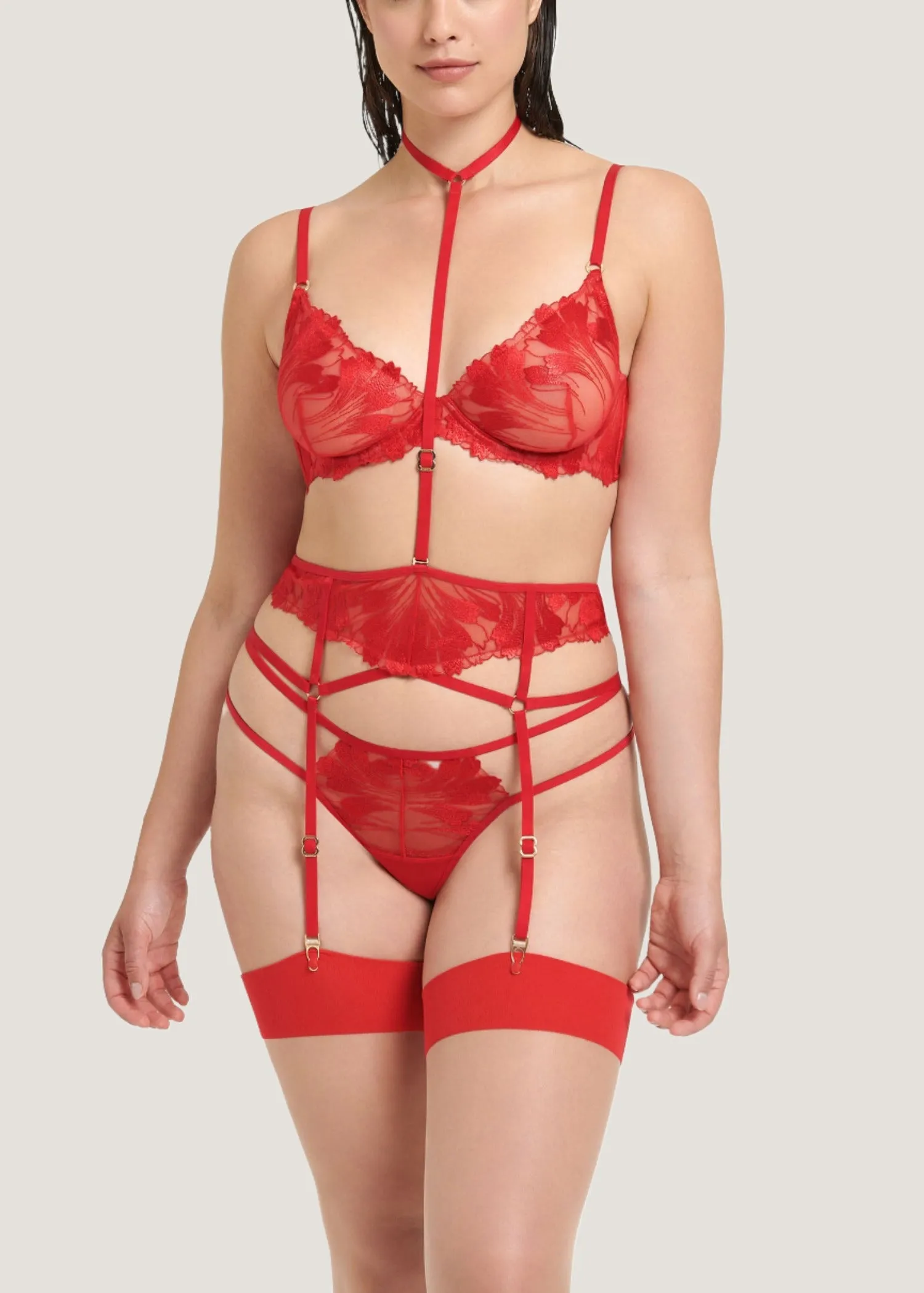 Colette Suspender Harness (Red)