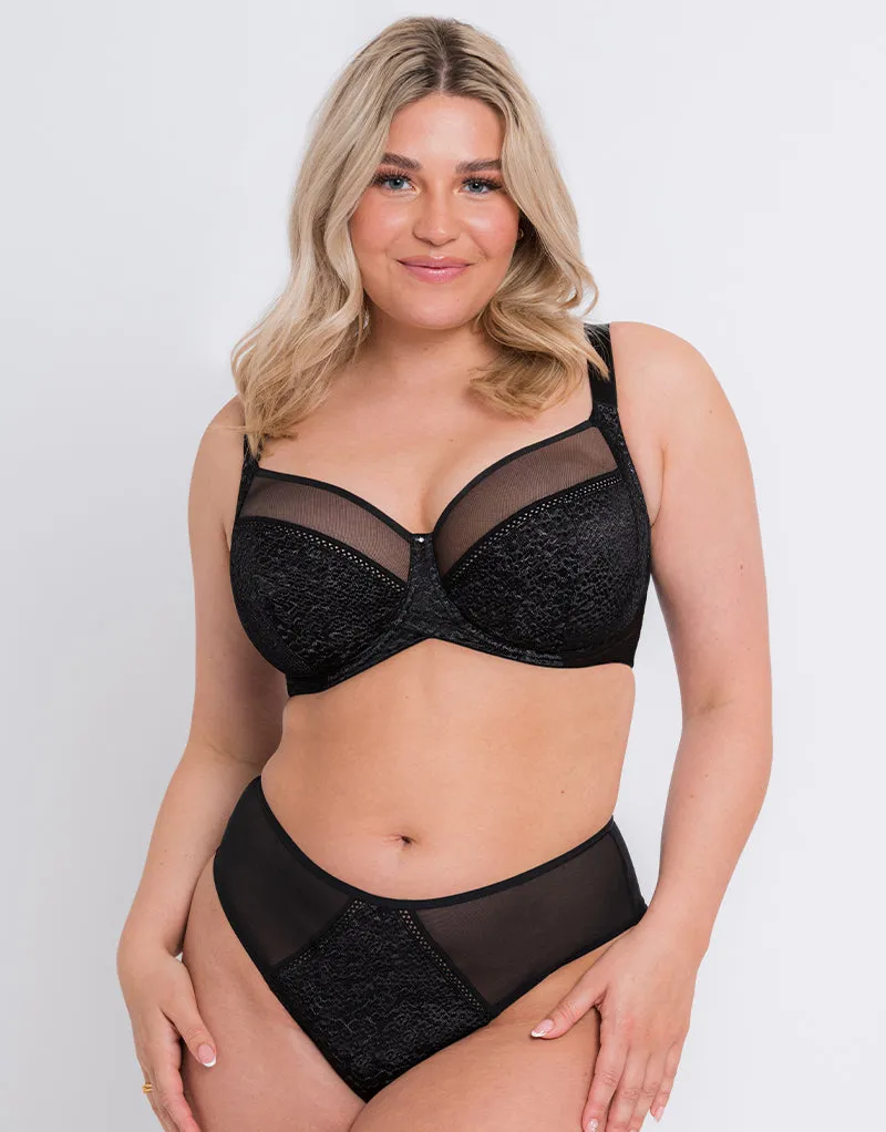 Curvy Kate Amaze High Waist Brazilian Brief Black