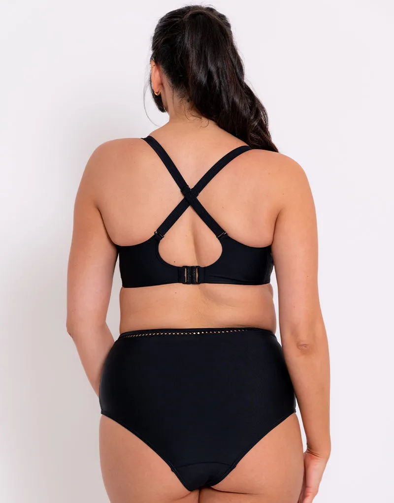 Curvy Kate First Class High Waist Bikini Bottom Black
