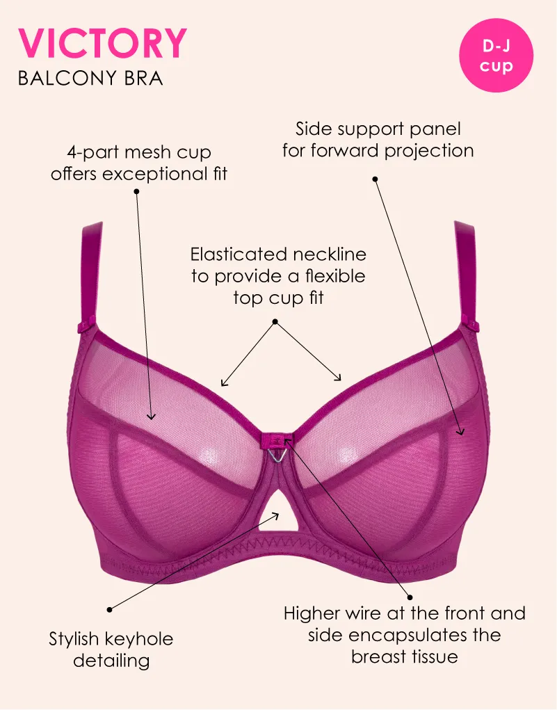 Curvy Kate Victory Side Support Balcony Bra Orchid