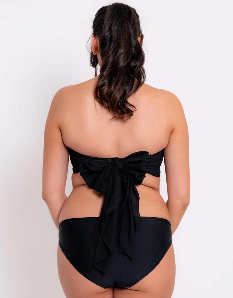 Curvy Kate Wrapsody Bandeau Strapless Multiway Bikini Black