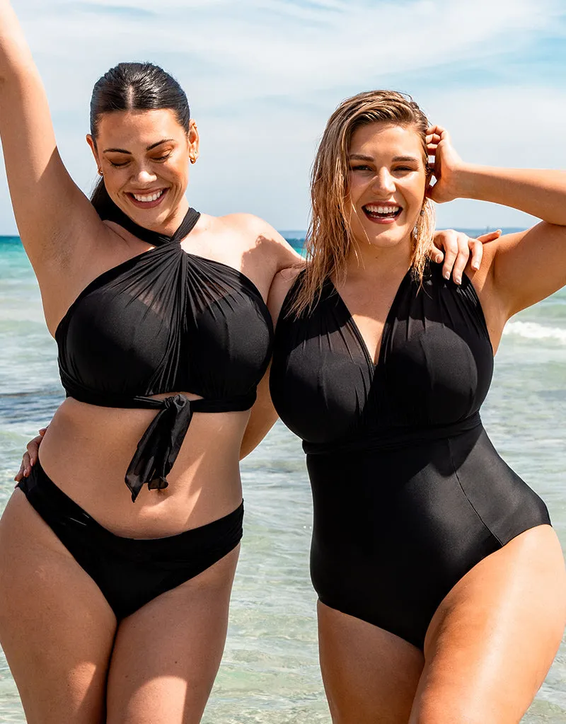 Curvy Kate Wrapsody Bandeau Strapless Multiway Bikini Black