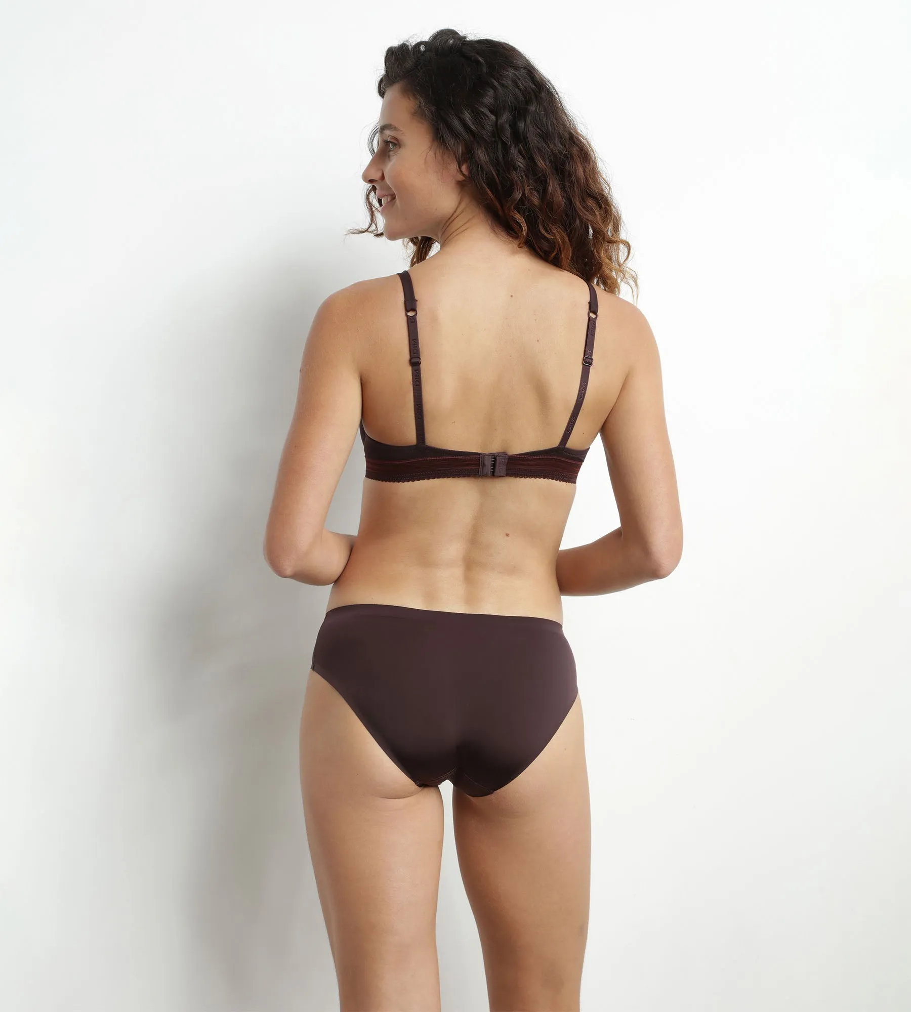 Dim InvisiFree precious brown microfibre briefs