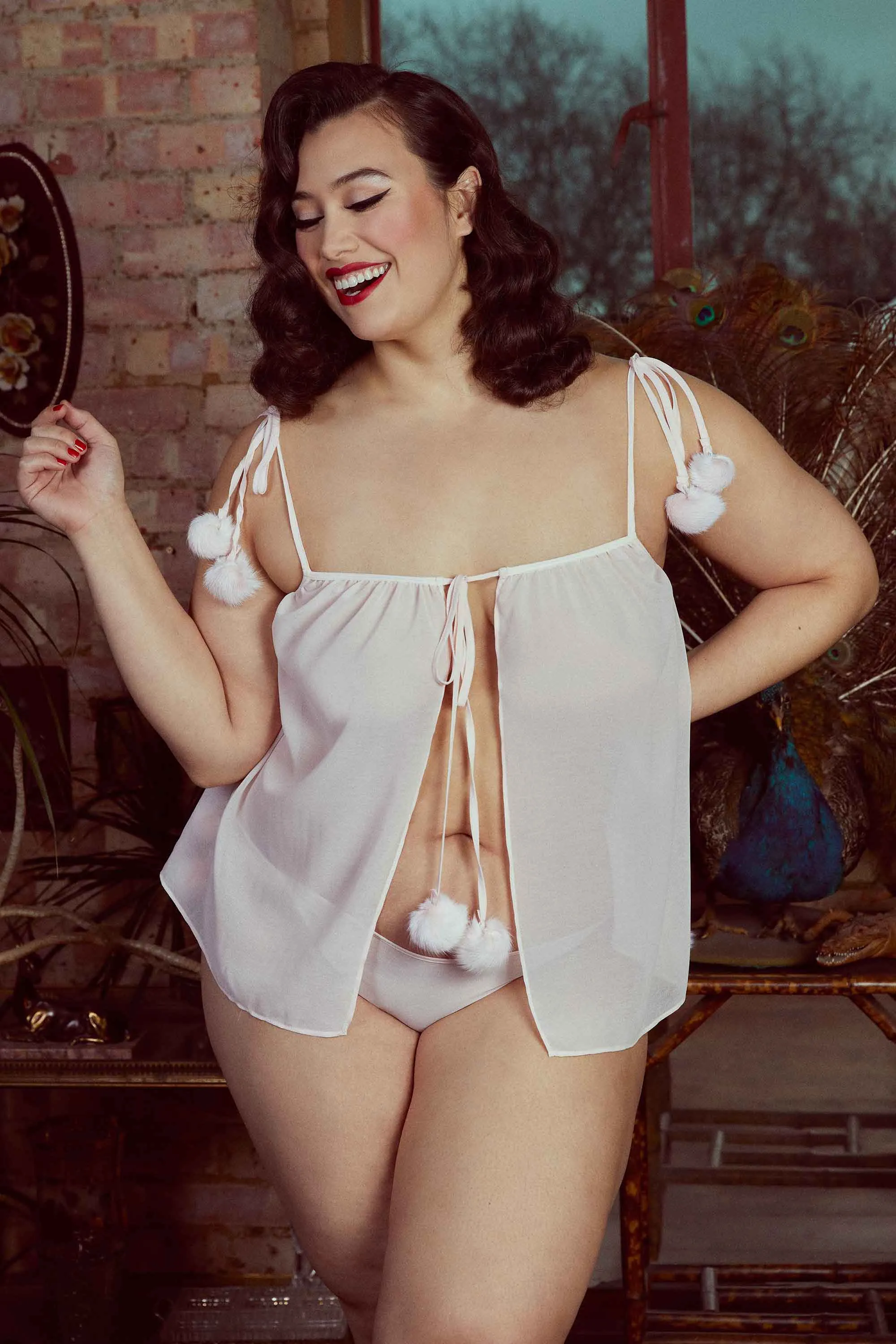 Dolores Baby Pink Pom Pom Chemise