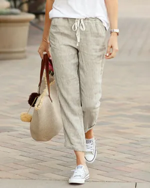 Drawstring Elastic Pants