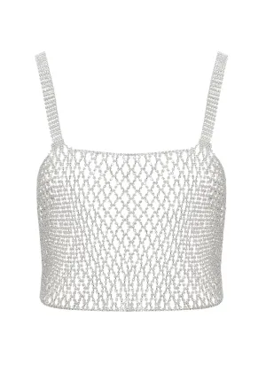 Elsa Diamond Lattice Cami (Silver/Clear)