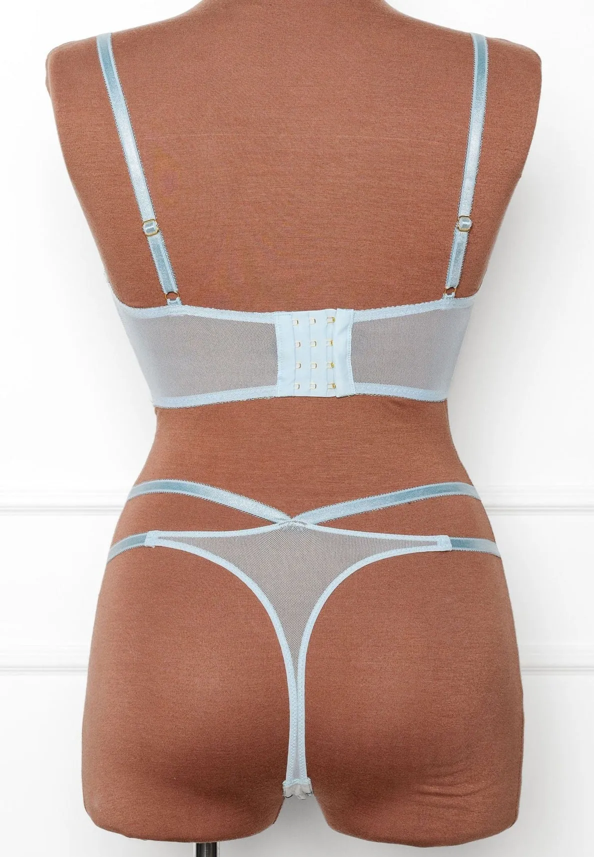 Embroidered Strappy Thong