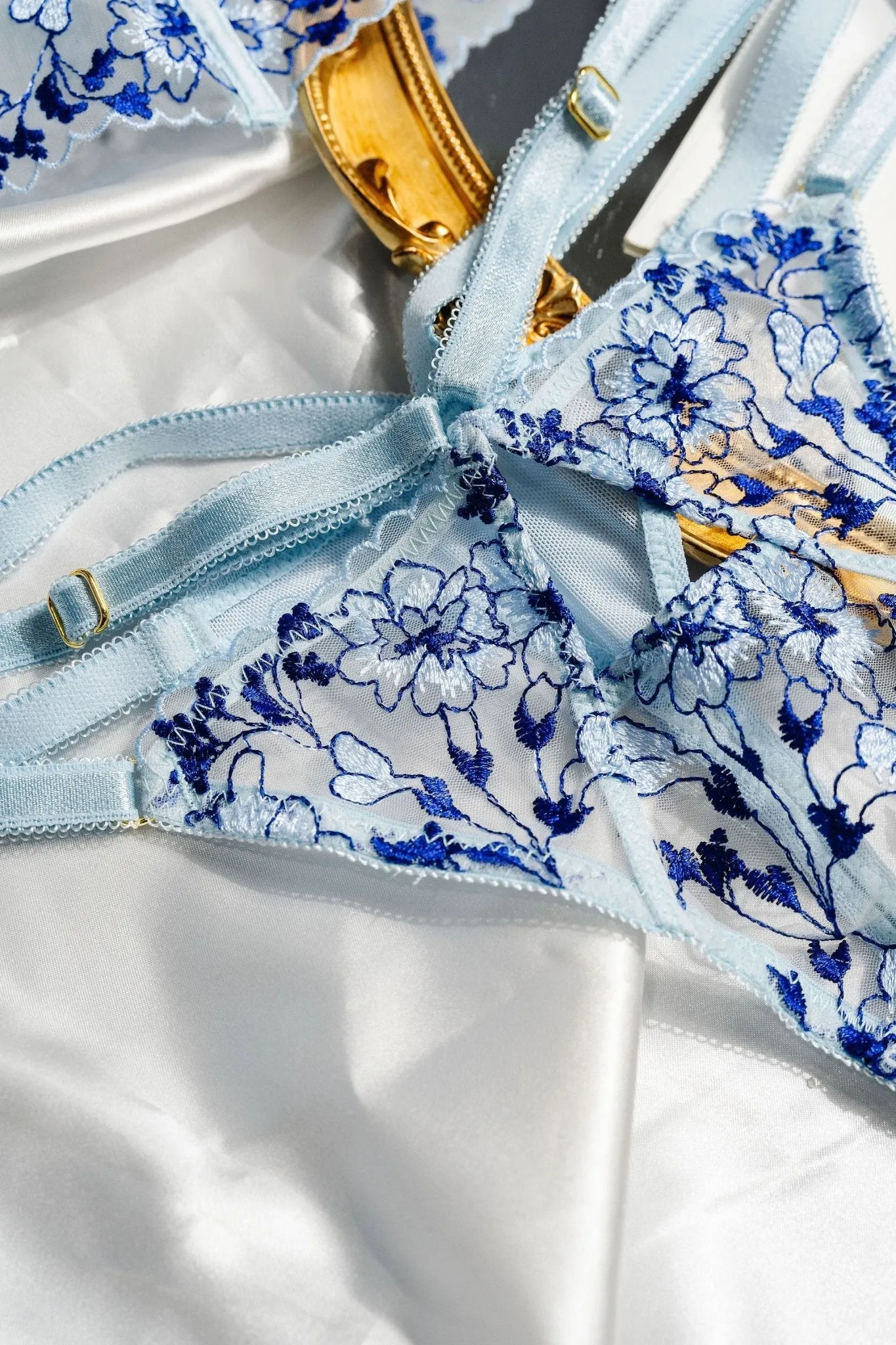 Embroidered Strappy Thong