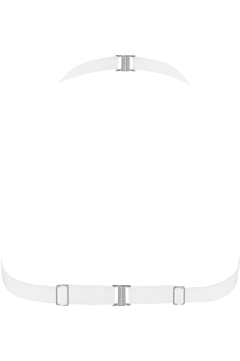 Fatale Open Triangle Bikini Top in White