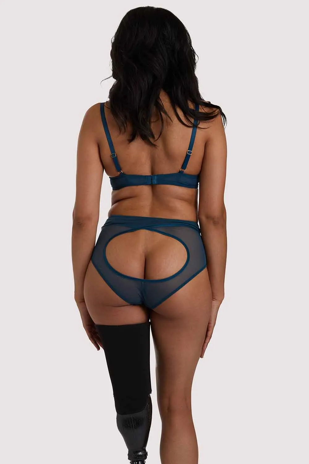 Firenza Strappy Teal Bra