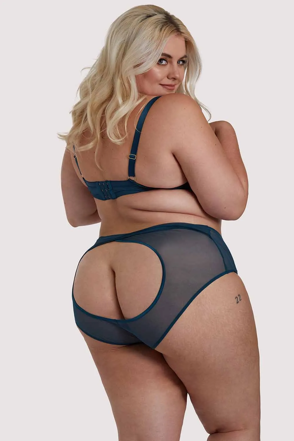 Firenza Strappy Teal Bra