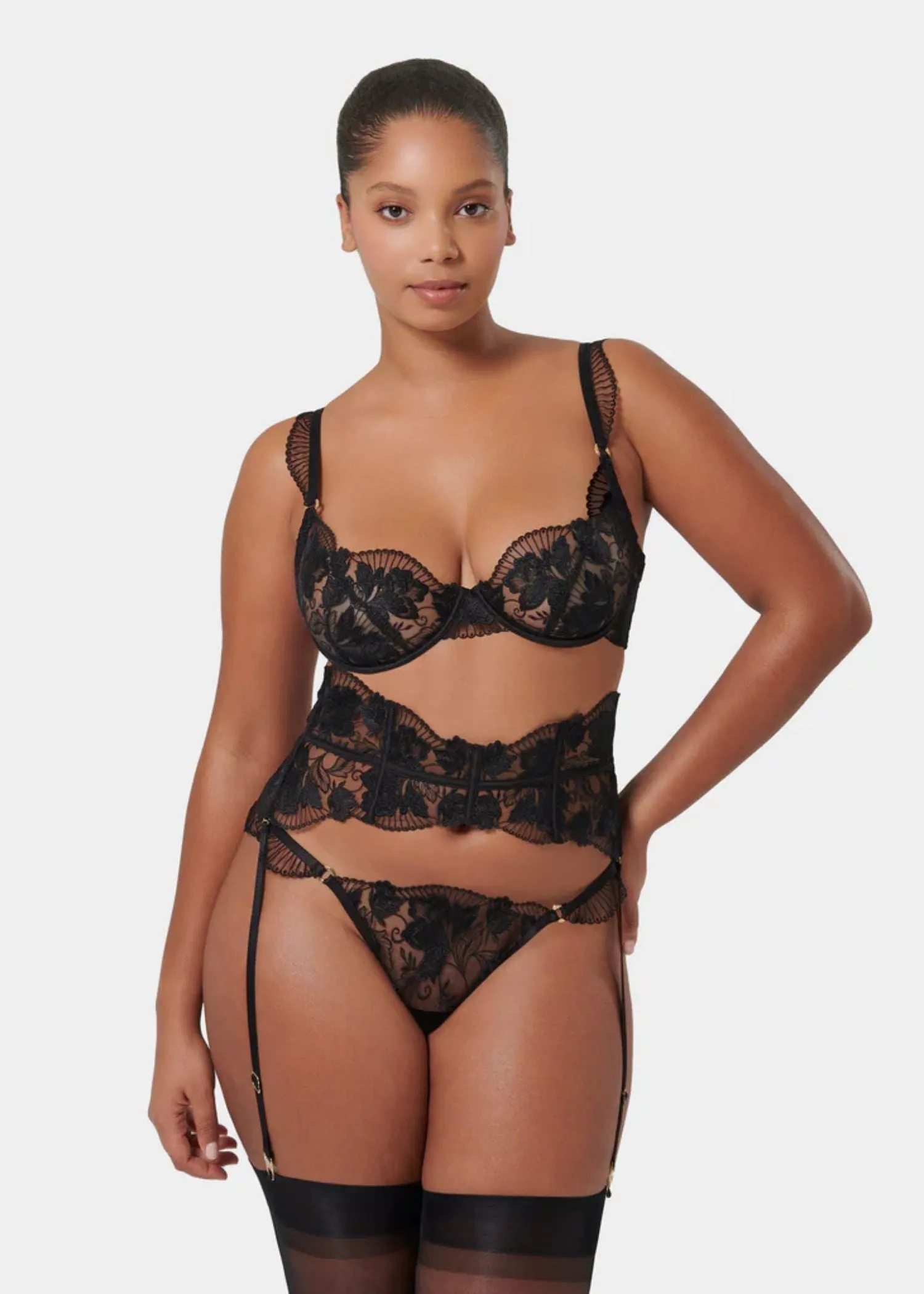 Gabriella Waspie Suspender (Black)
