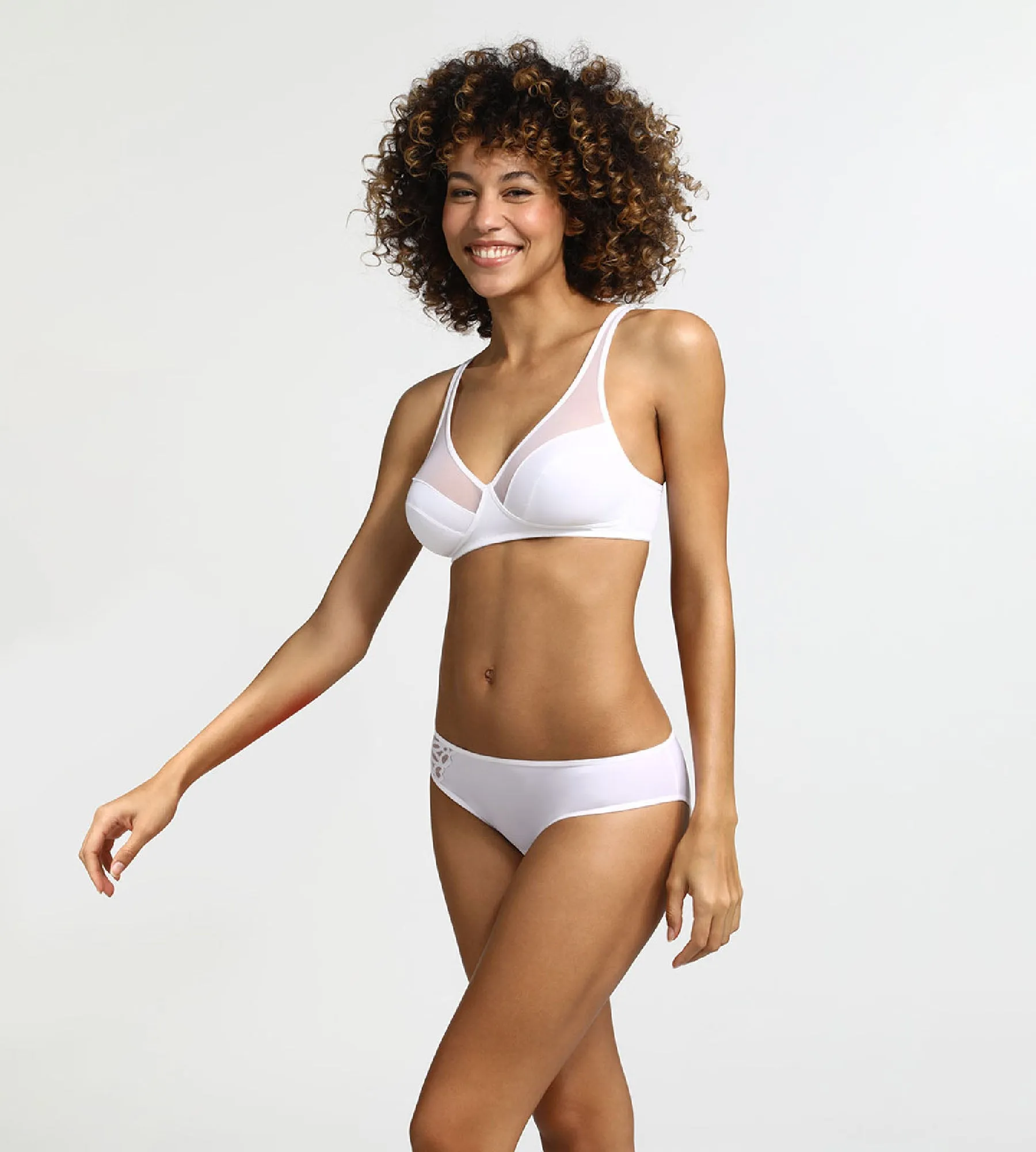 Generous Dim wireless push-up bra white