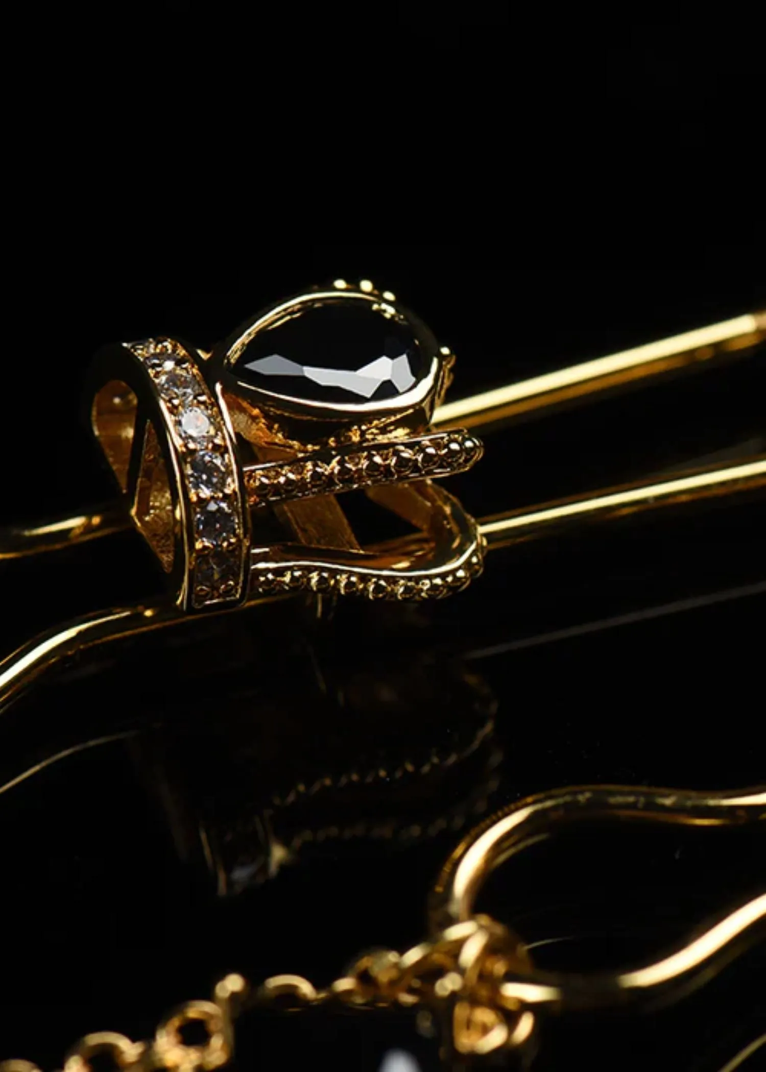 Gold Crown Chain Nipple Clamps