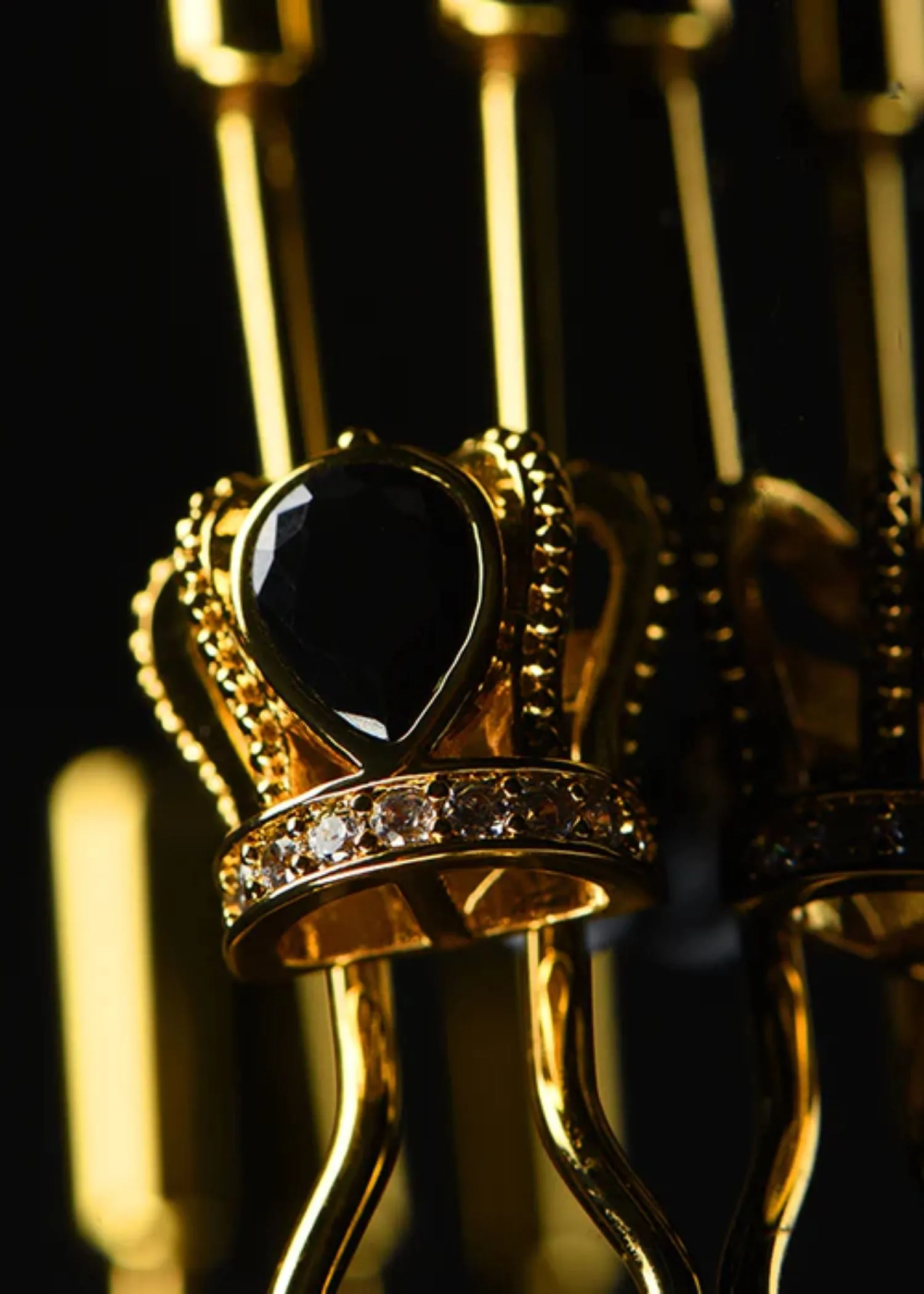 Gold Crown Chain Nipple Clamps