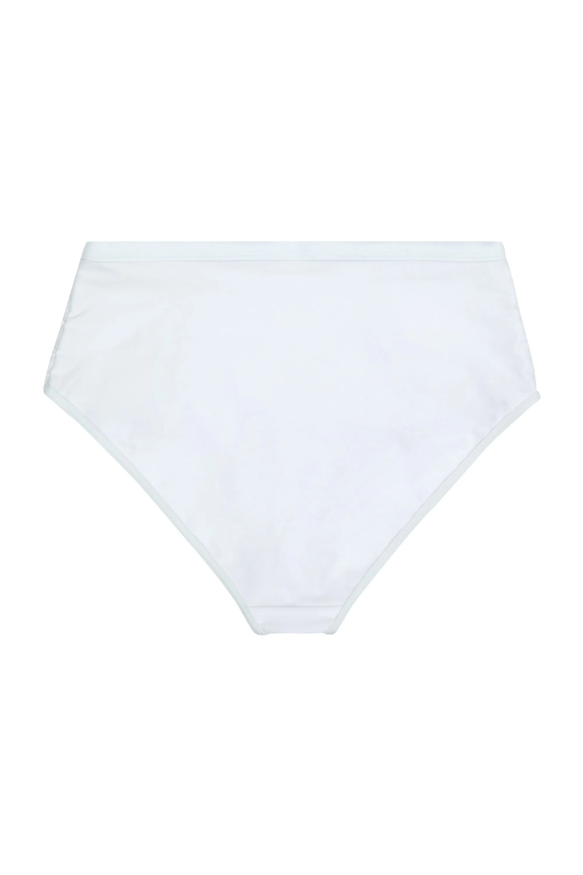 Hunter McGrady Plus Size/Curve White Lace Panelled Bikini Bottom