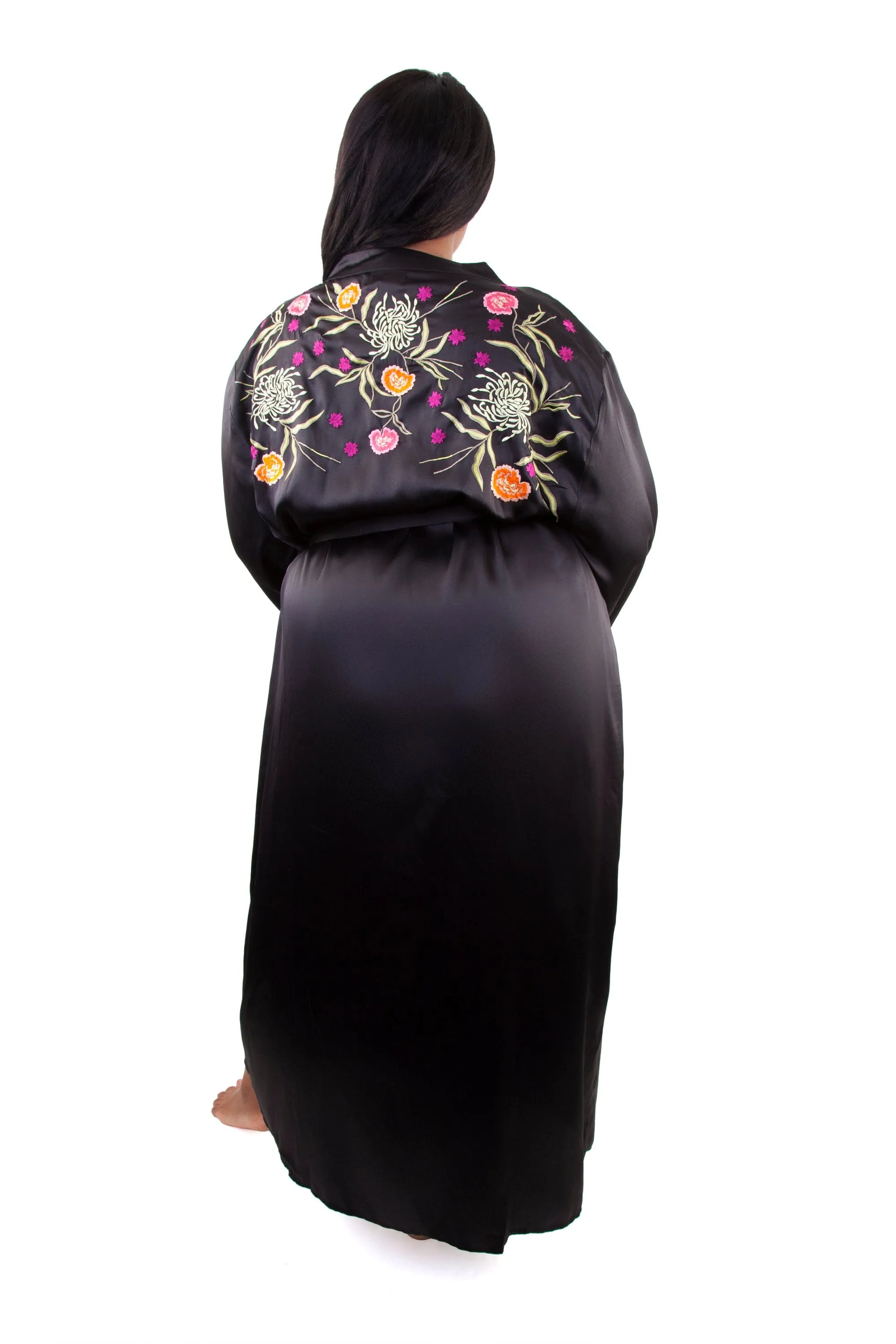 Jasmin Long Embroidered Kimono Curve - Seconds
