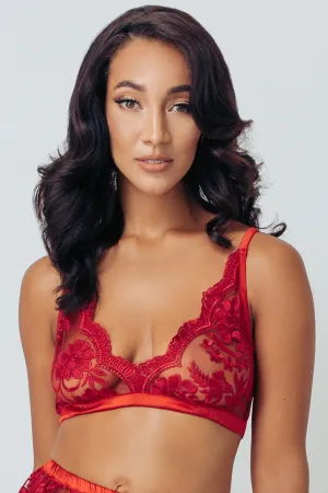 Kilo Brava Red Lipstick Bralette