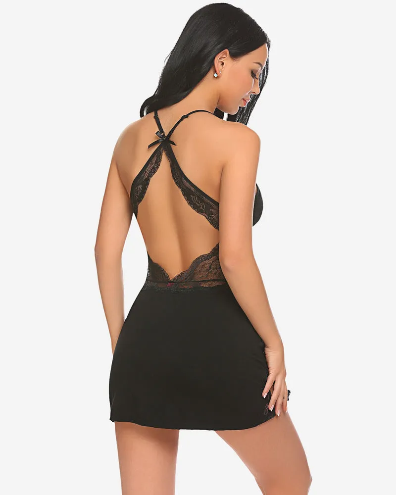 Lace Leopard Chemise Lingerie