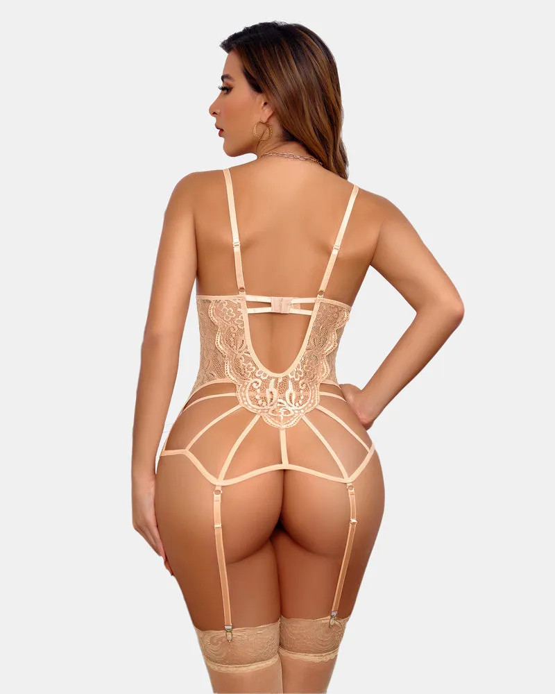 Lace Lingerie Sets with Garter Belts (DE Only)