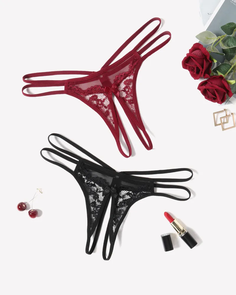 Lace Panties Floral Lace Briefs G-String