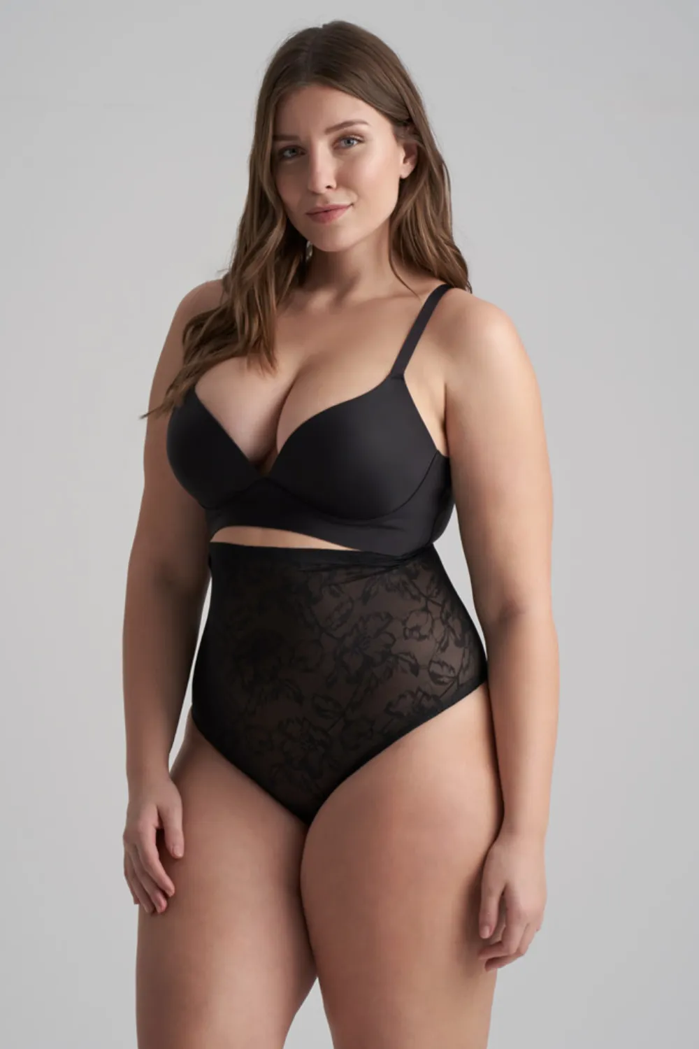 Lacy High Waist Shaping Thong
