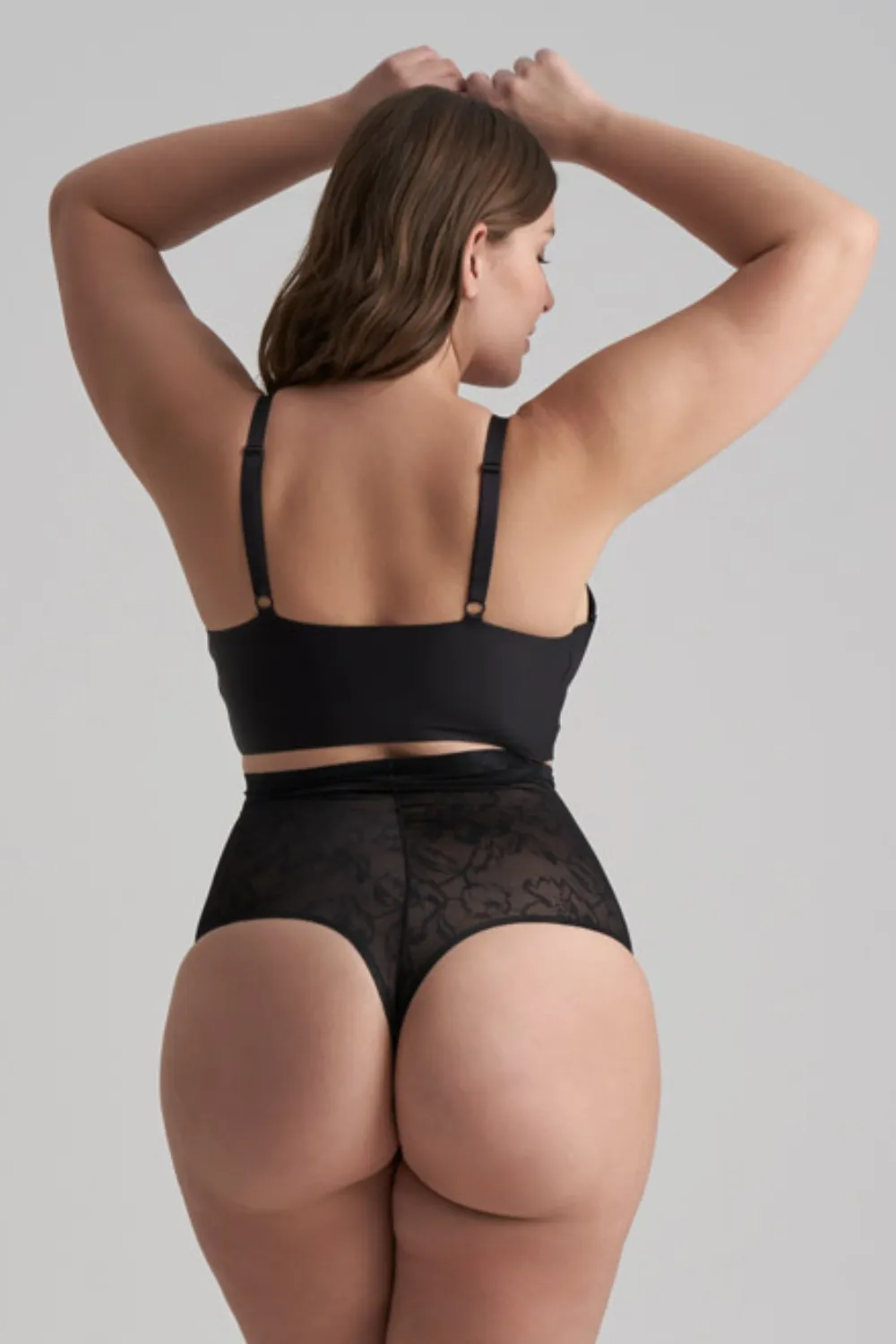 Lacy High Waist Shaping Thong