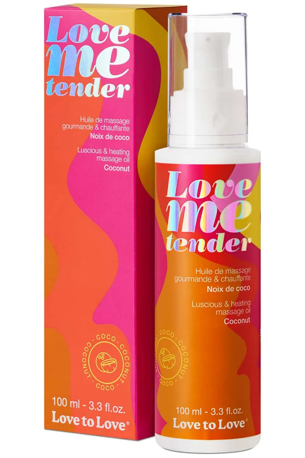 Love Me Tender Warming Massage Oil Coconut 100ml
