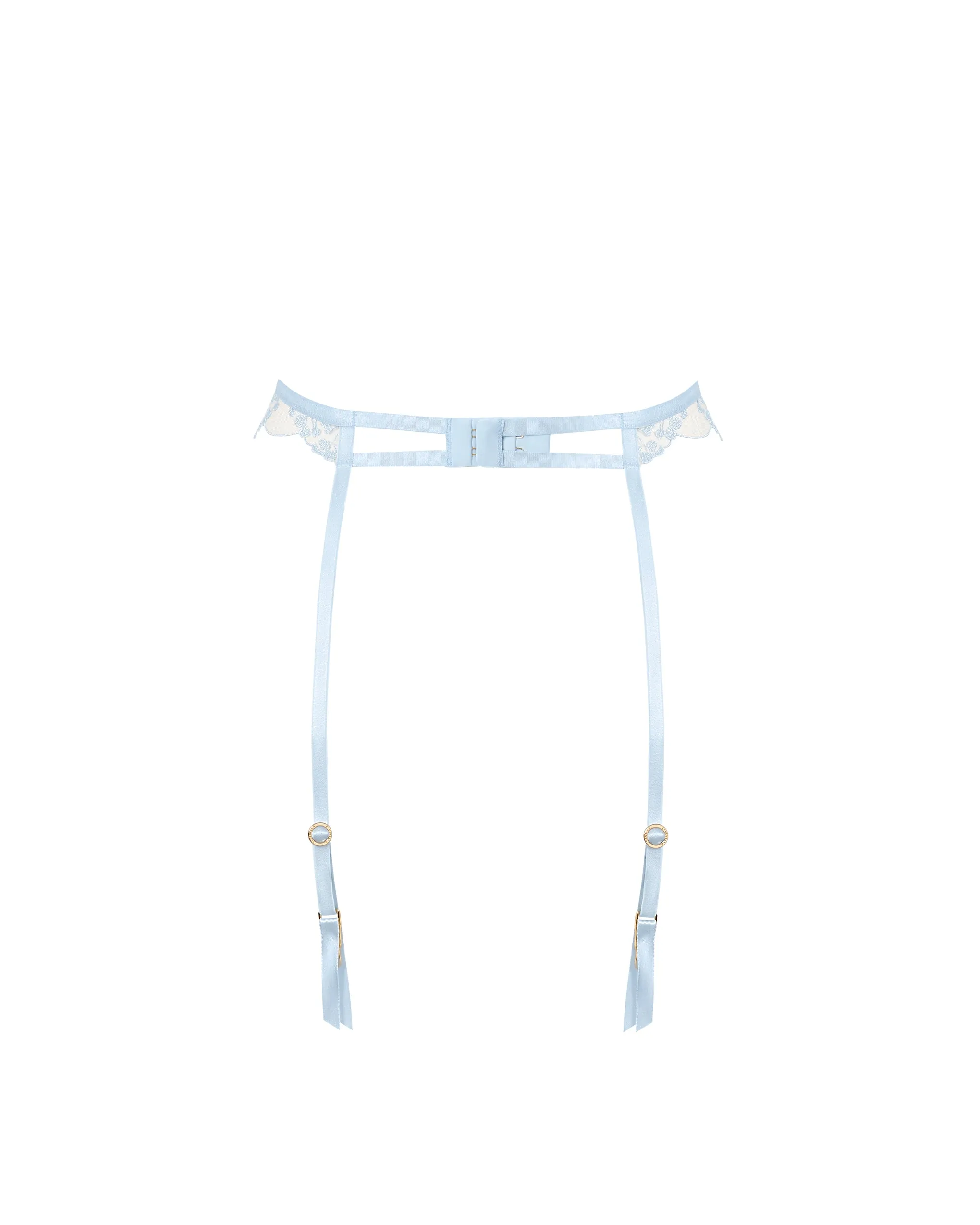 Marisa Suspender Ice Water Blue/Sheer