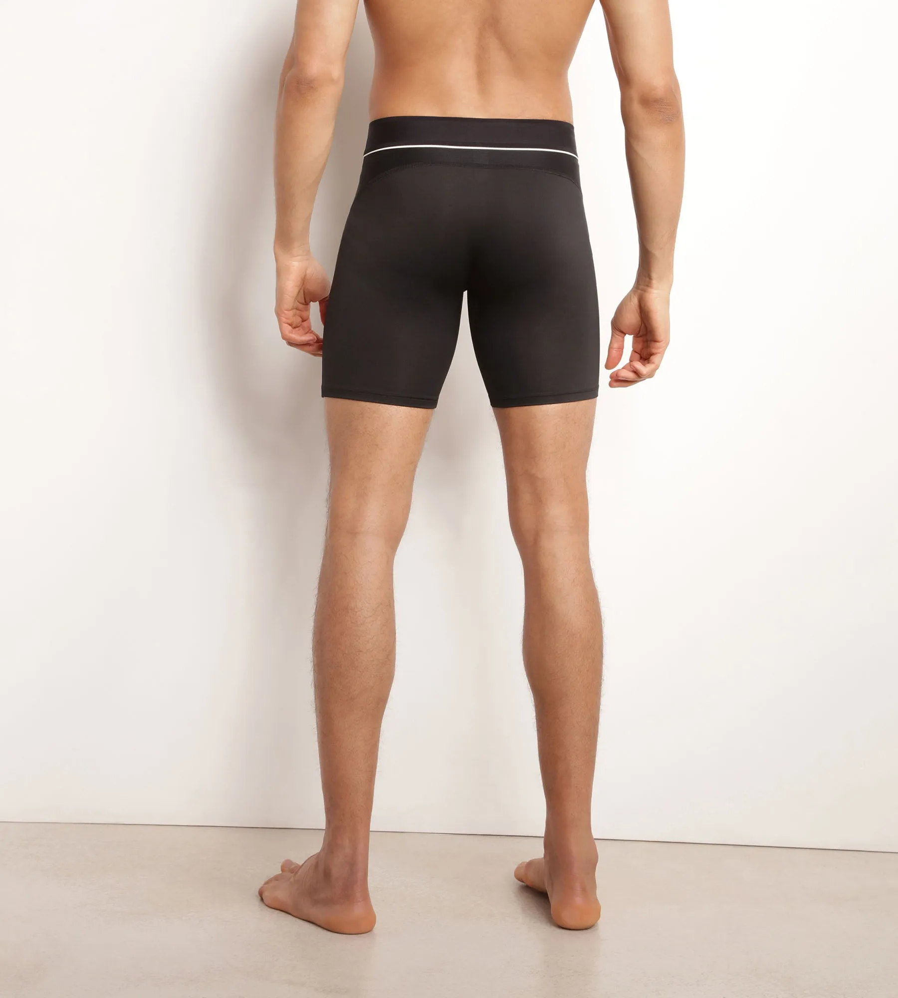 Men's microfibre and mesh boxer shorts Black Dim Move