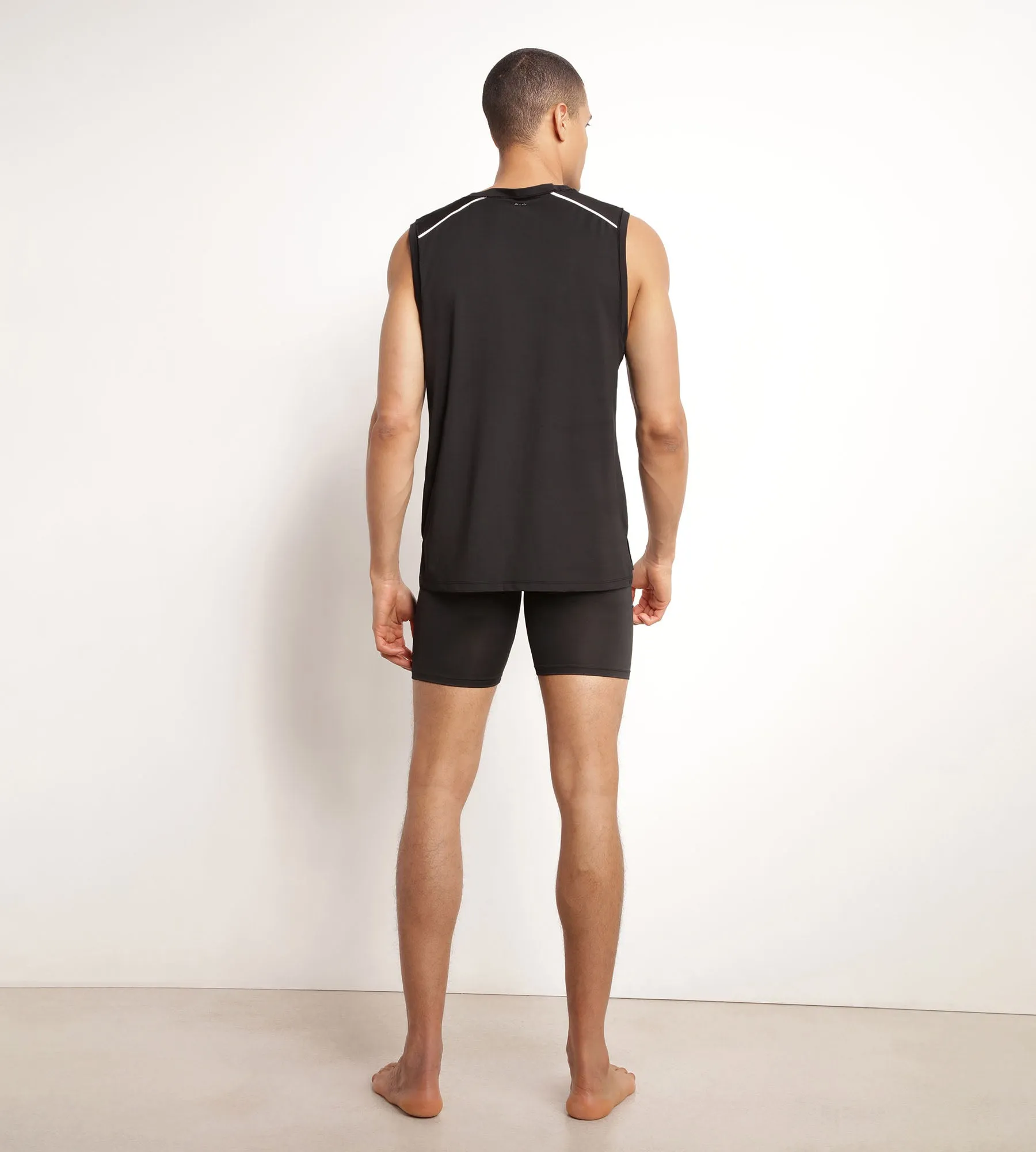 Men's sports tank top in breathable material Black Dim Move