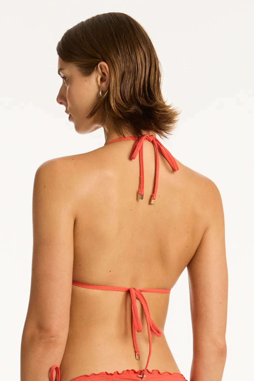 Messina Triangle Bikini Top in Flame