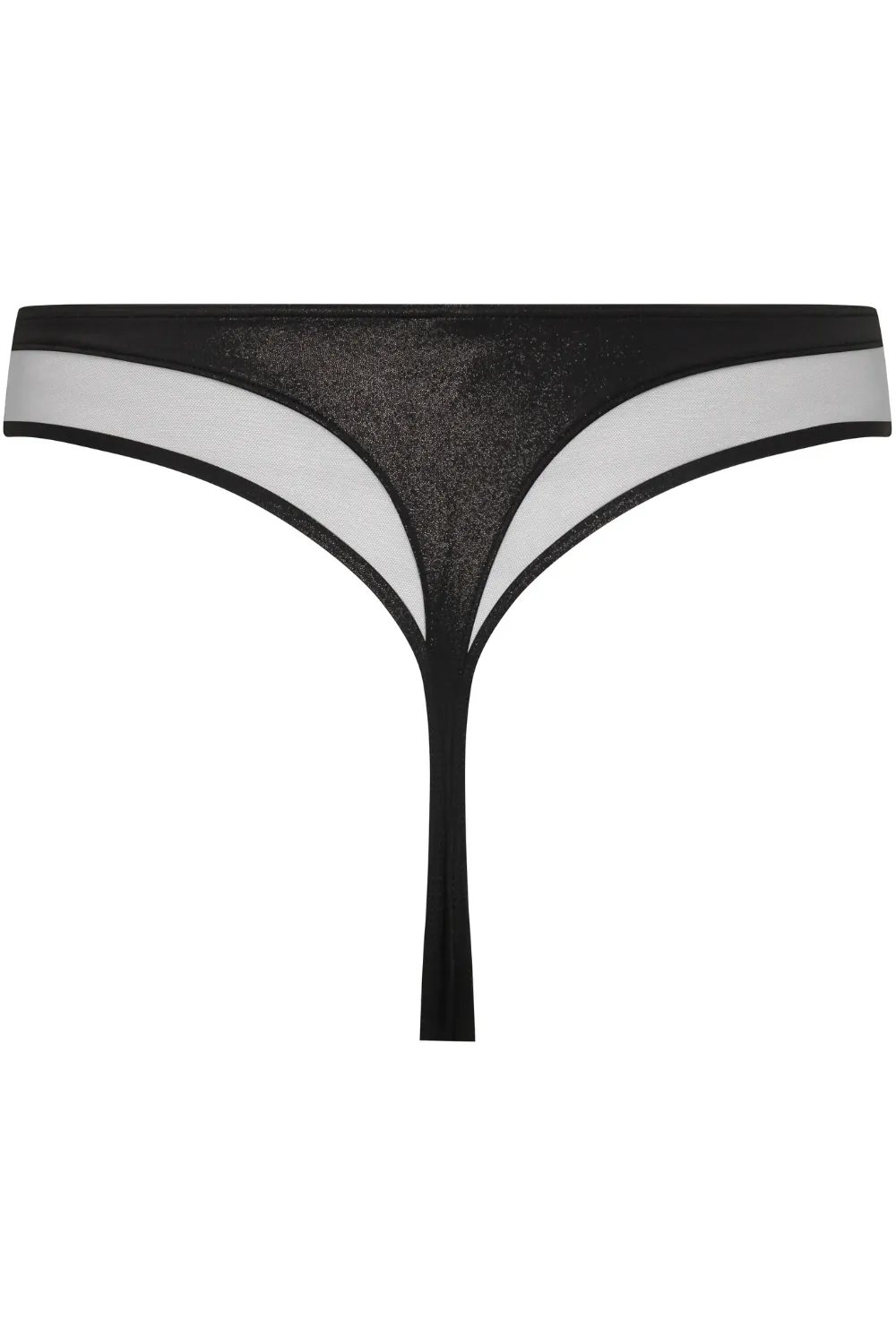 Minuit High Waist Tanga Bikini Bottom in Black
