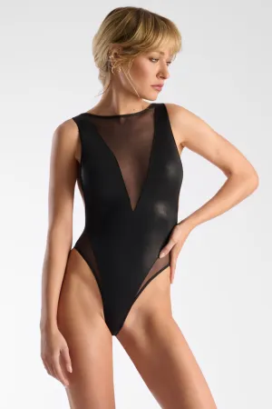 Minuit Thong Swimsuit in Black