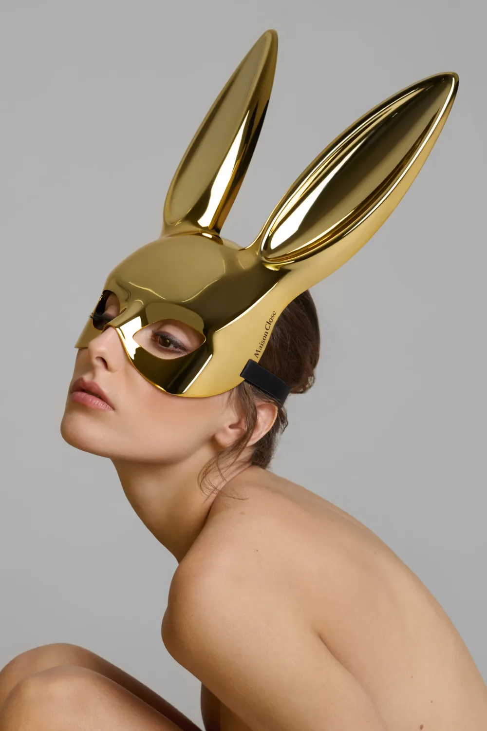 Mirror Bunny Mask in Gold